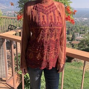 Gorgeous beaded embroidered top. New with tags from Sundance!